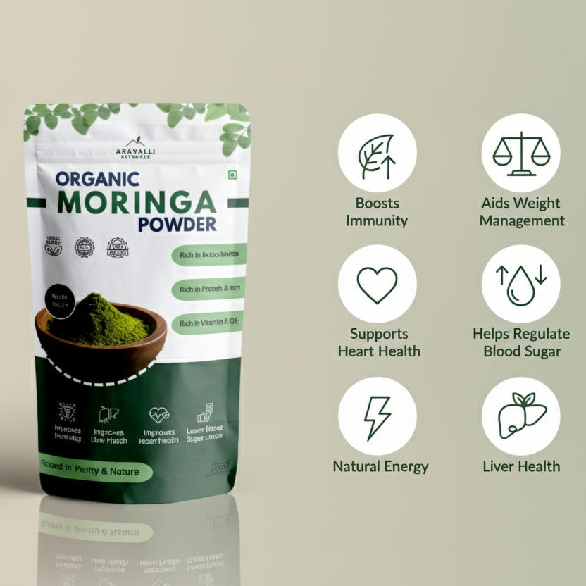 Moringa Powder | Plant-Based Superfood for Energy & Wellness | Pure & Organic
