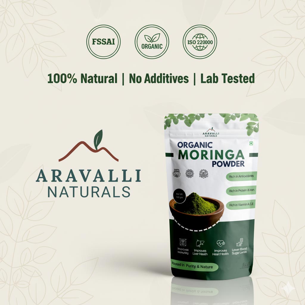 Moringa Powder | Plant-Based Superfood for Energy & Wellness | Pure & Organic