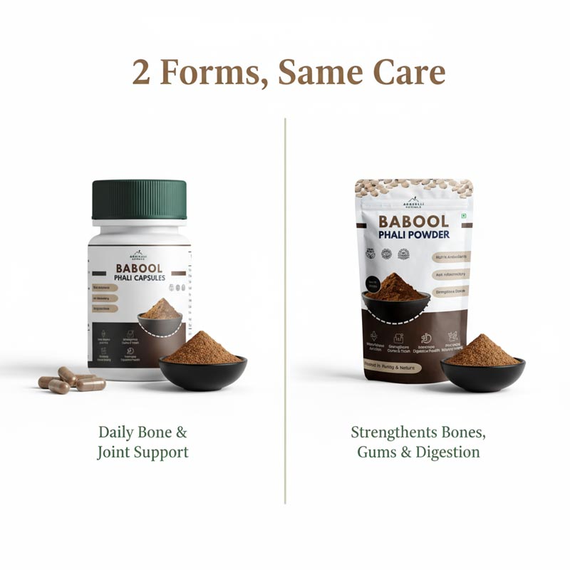 Bone & Joint Duo: Babool Phali Capsules + Powder