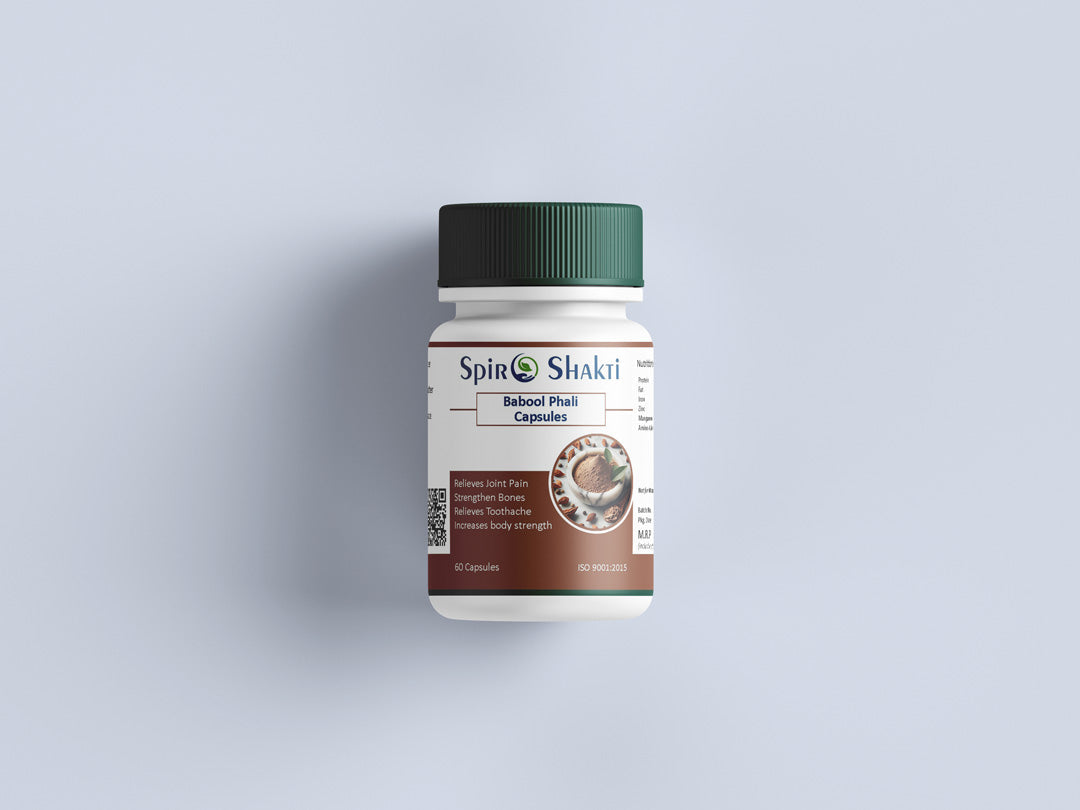 SpiroShakti Babool Phali Capsules - Herbal Support for Bone & Joint Health