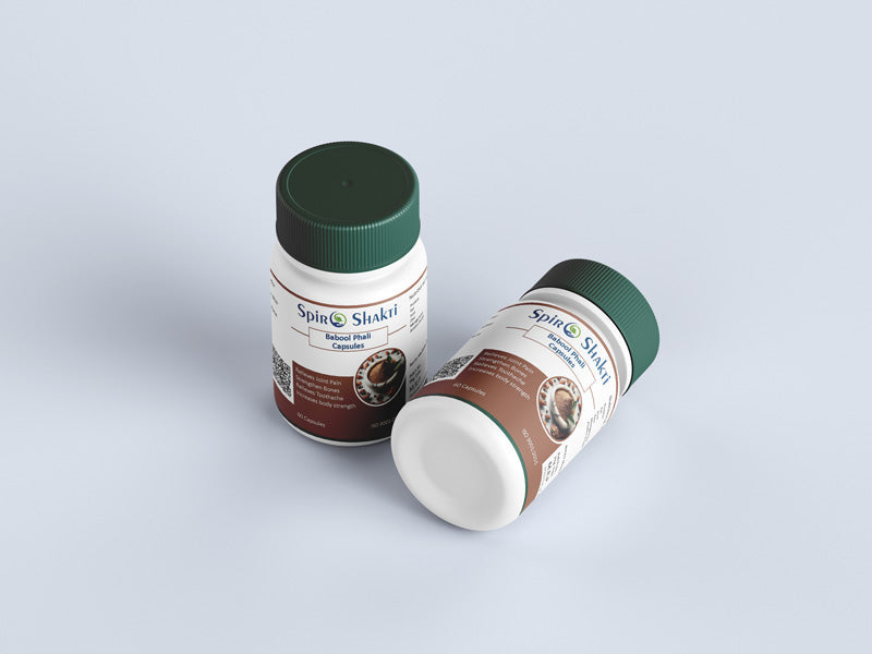 SpiroShakti Babool Phali Capsules - Herbal Support for Bone & Joint Health