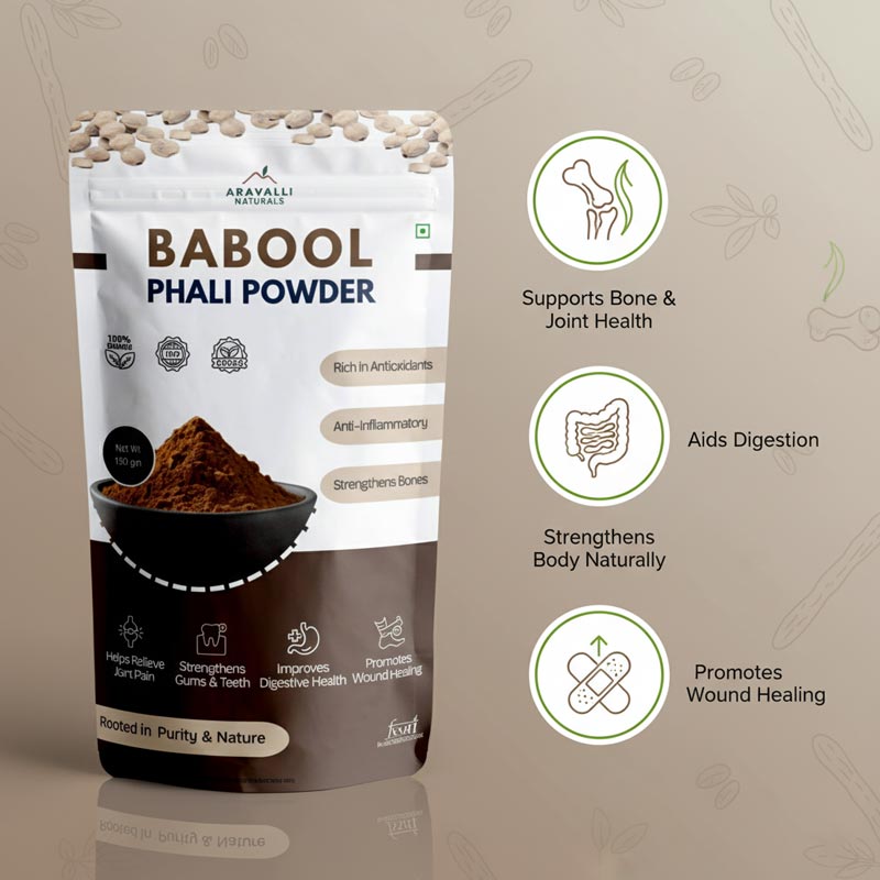 Babool Phali Powder | Plant-Based Bone & Joint Support | 100% Pure & Natural | Vegan & Organic