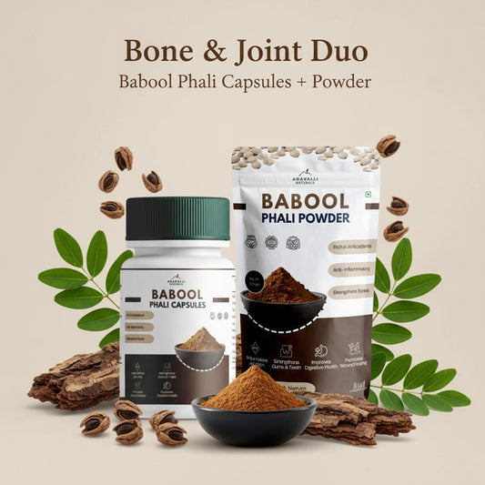 Bone & Joint Duo: Babool Phali Capsules + Powder