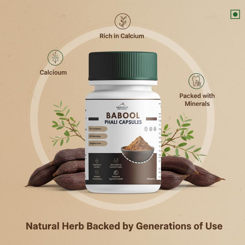 Babool Phali Capsules | Natural Joint & Bone Support | 100% Plant-Based