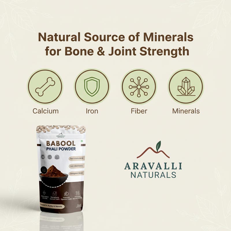 Babool Phali Powder | Plant-Based Bone & Joint Support | 100% Pure & Natural | Vegan & Organic