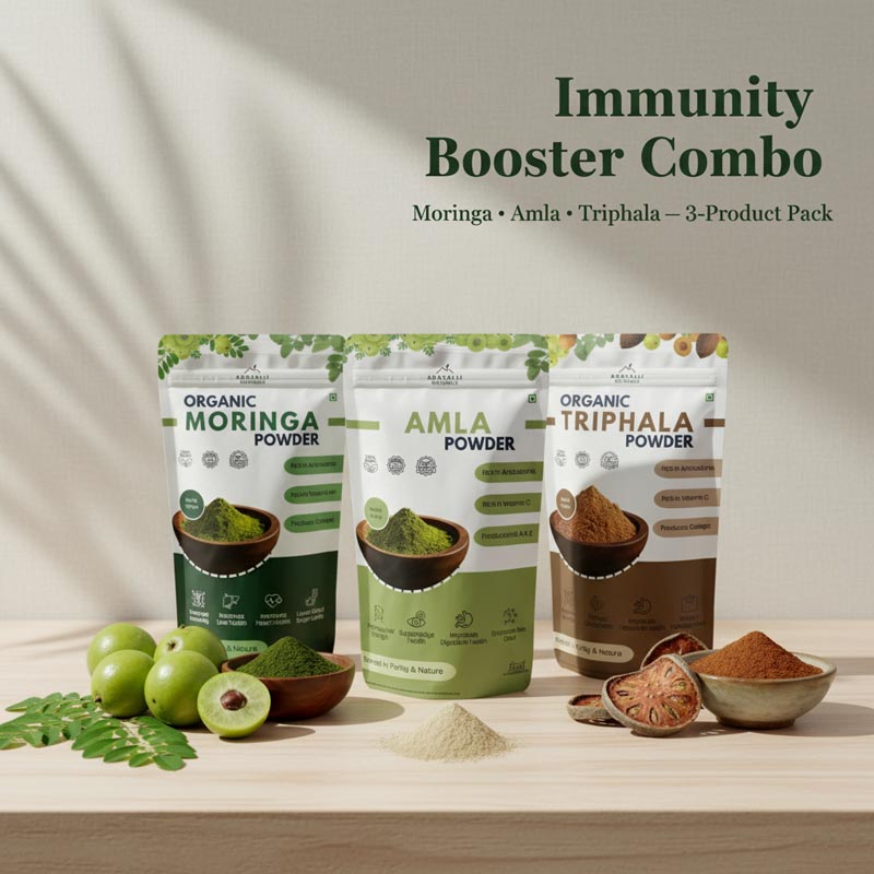 Immunity Booster Combo: Moringa + Amla + Triphala