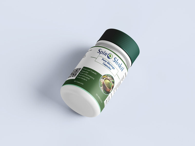 SpiroShakti Pure Moringa Capsules - Herbal Supplement to Support Heart Health