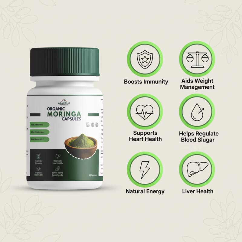 Moringa Capsules | Natural Superfood for Energy, Immunity & Heart Health
