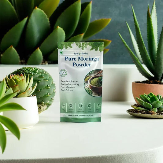 SpiroShakti Pure Moringa Powder - Superfood Supplement for Daily Wellness & Energy