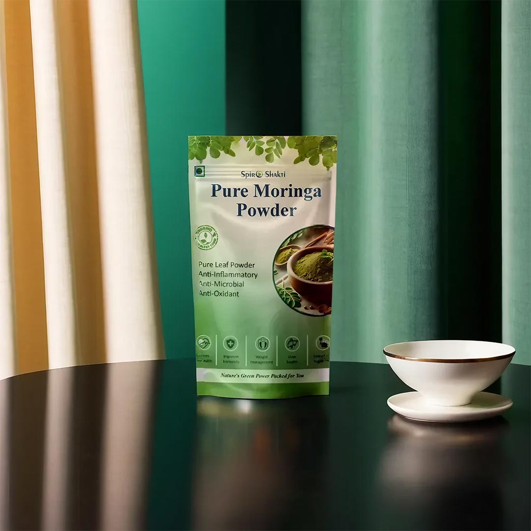 SpiroShakti Pure Moringa Powder - Superfood Supplement for Daily Wellness & Energy