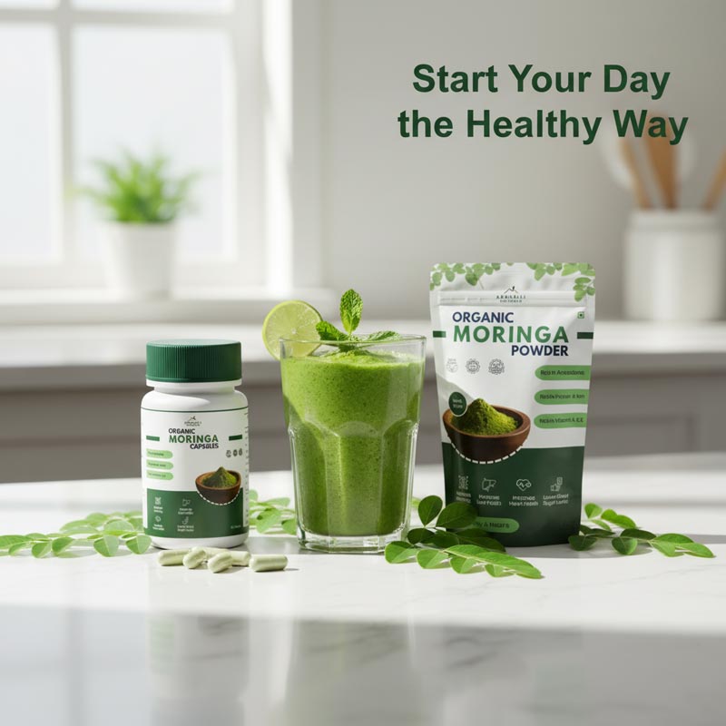 Superfood Duo: Moringa Powder + Moringa Capsules