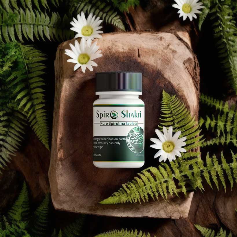 SpiroShakti Spirulina Tablets - Superfood Supplement for Overall Well‑Being