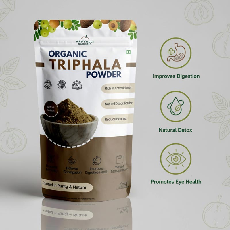 Triphala Powder | Plant-Based Digestive Wellness & Detox | 100% Pure & Organic